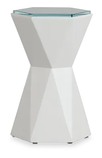 Martini White End Table