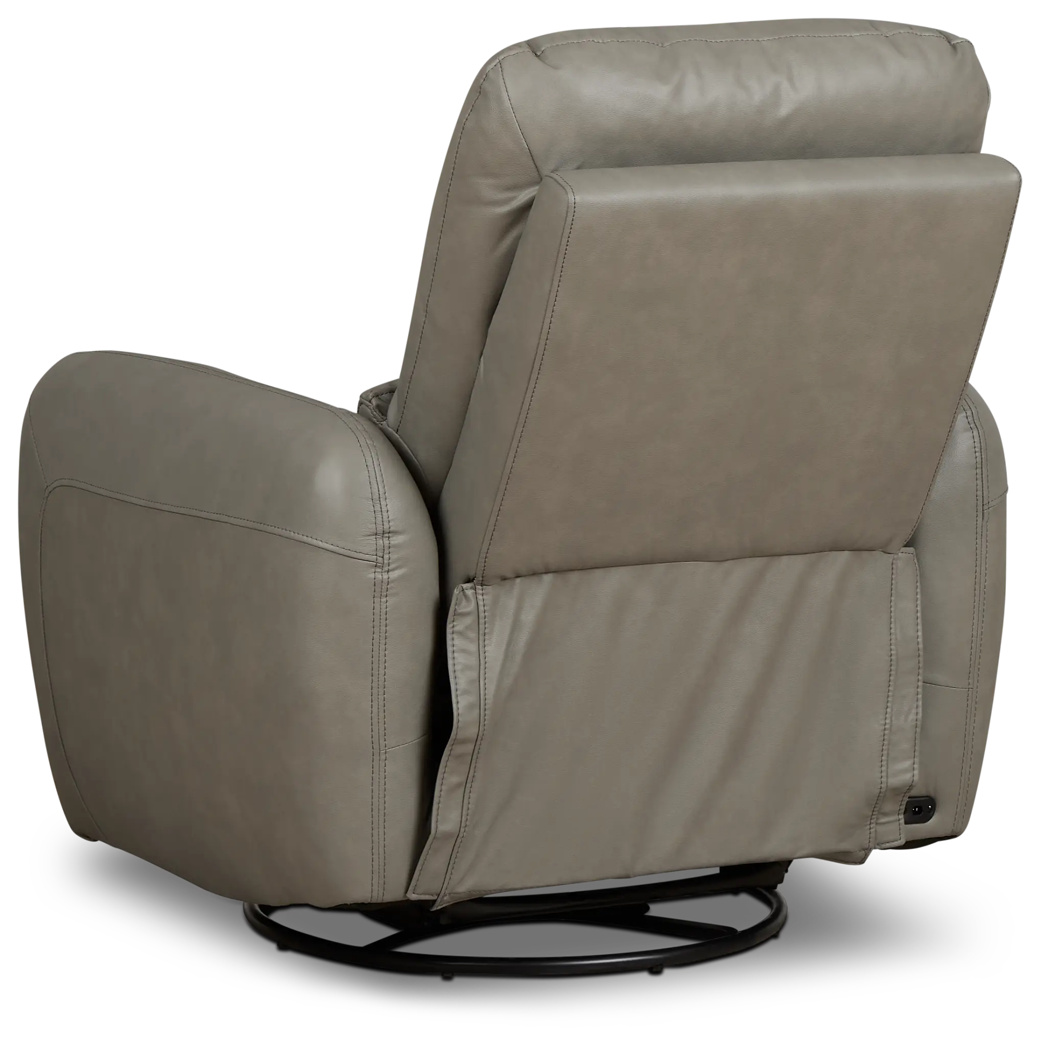 Eve Light Gray Lthr/vinyl Power Swivel Glider Recliner Eve Light Gray Lthr/vinyl Power Swivel Glider Recliner