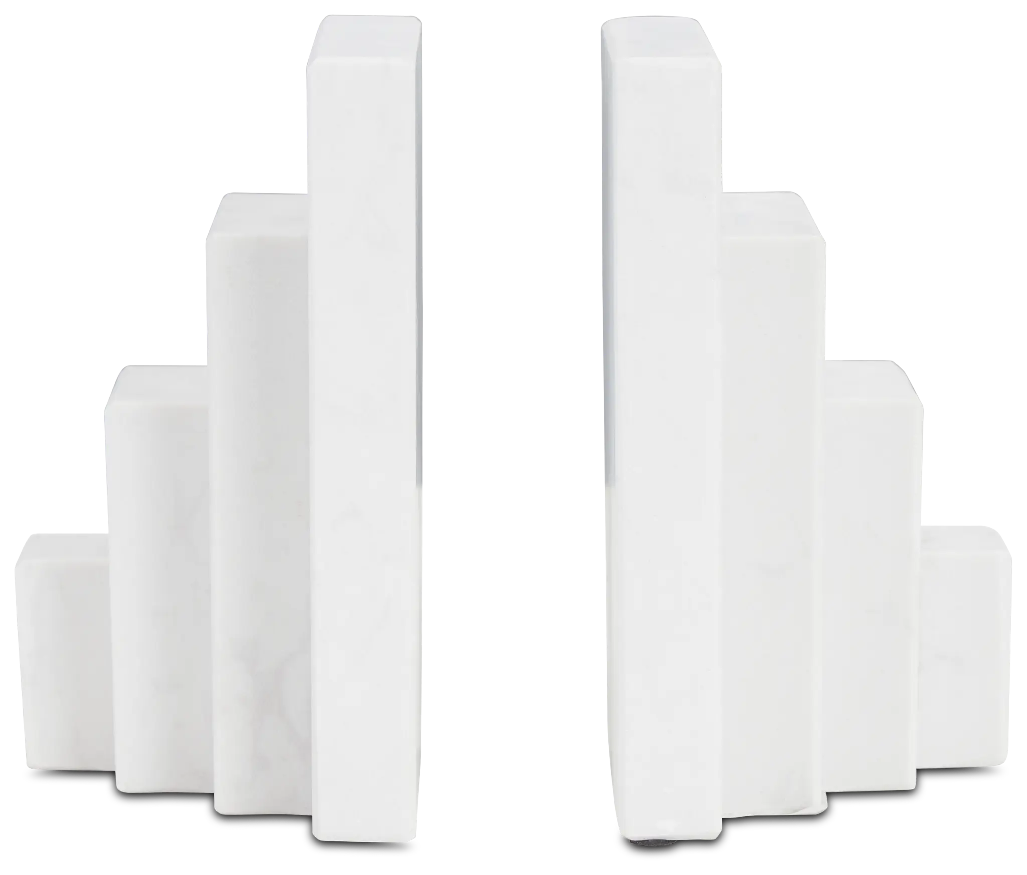 Erie White Marble Bookends Erie White Marble Bookends