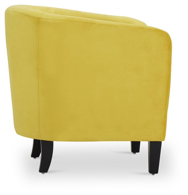 Stanton Yellow Velvet Accent Chair (3)