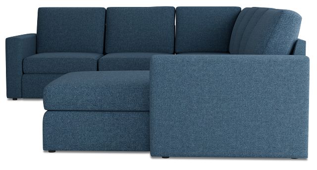 Citymod Blue Fabric Medium Right Chaise Sectional