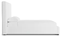 Grayton Suave White 54" Upholstered Platform Bed