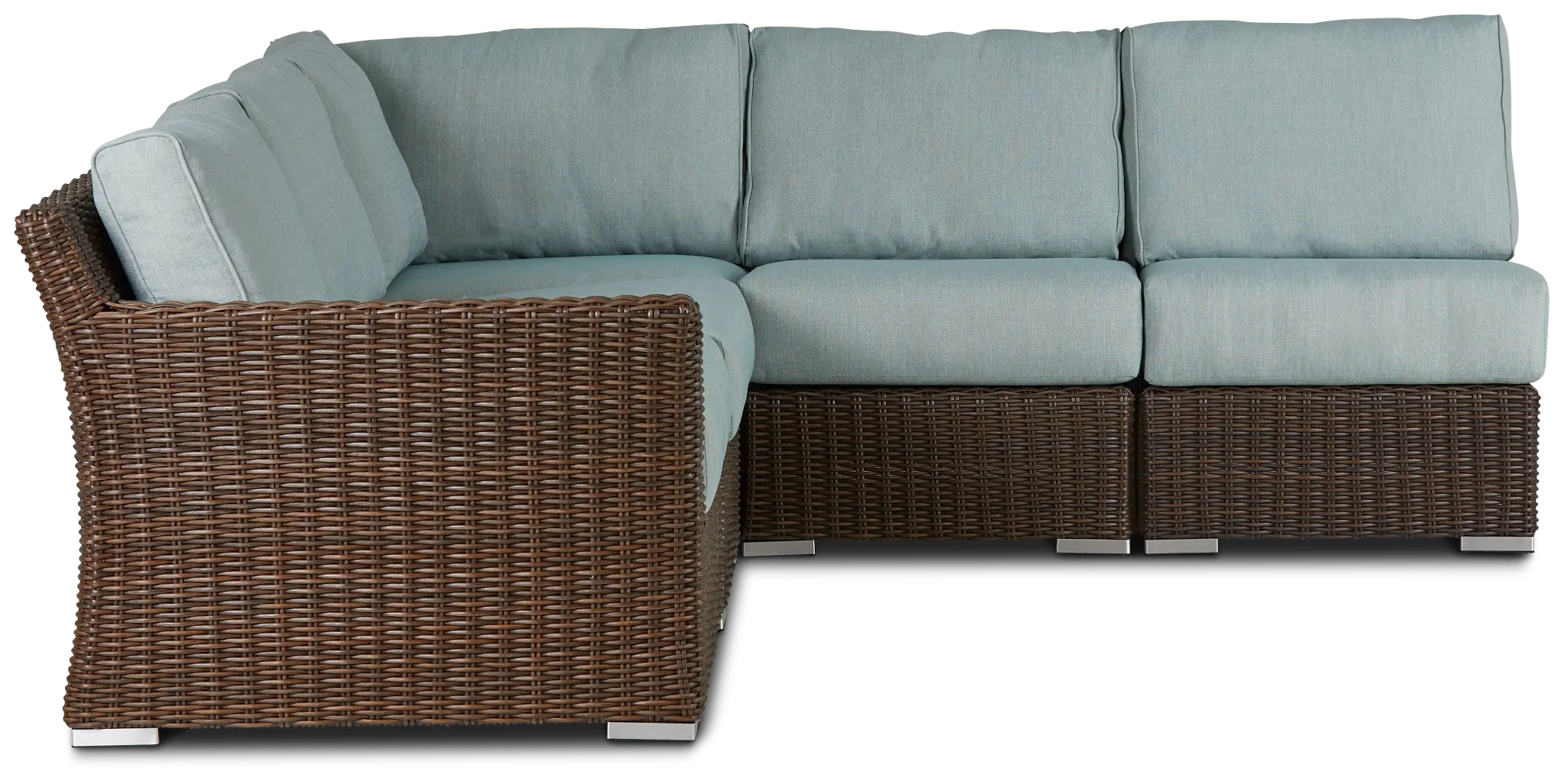 Southport Teal Left 5-piece Modular Sectional Southport Teal Left 5-piece Modular Sectional