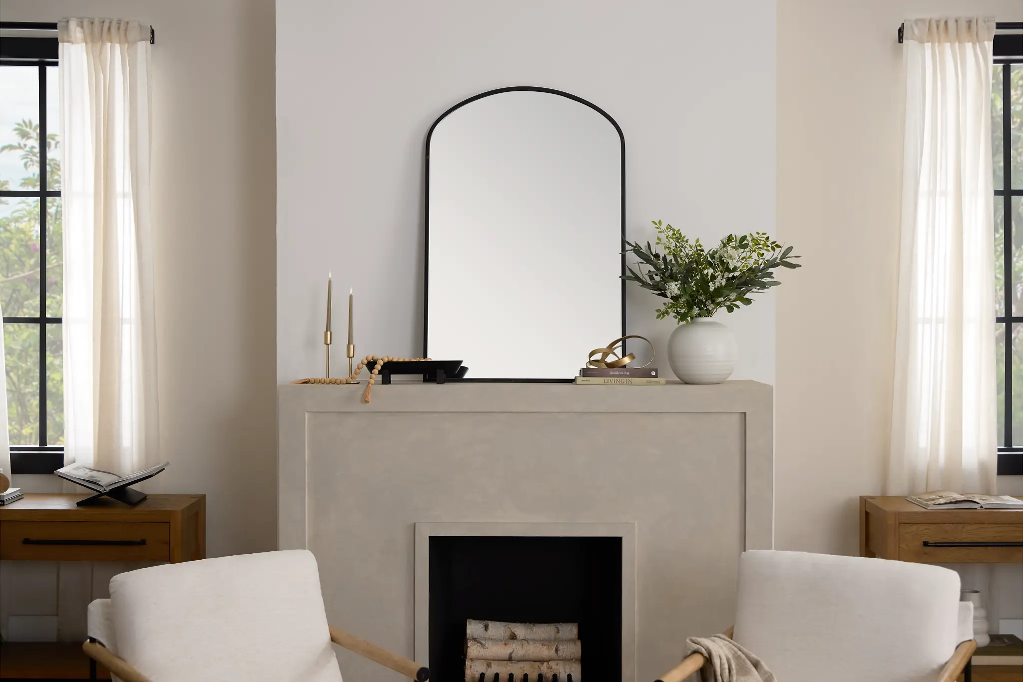 Hudson Black Medium Mirror Hudson Black Medium Mirror