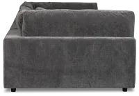 Lounge Dark Gray Fabric Double Chaise Sectional