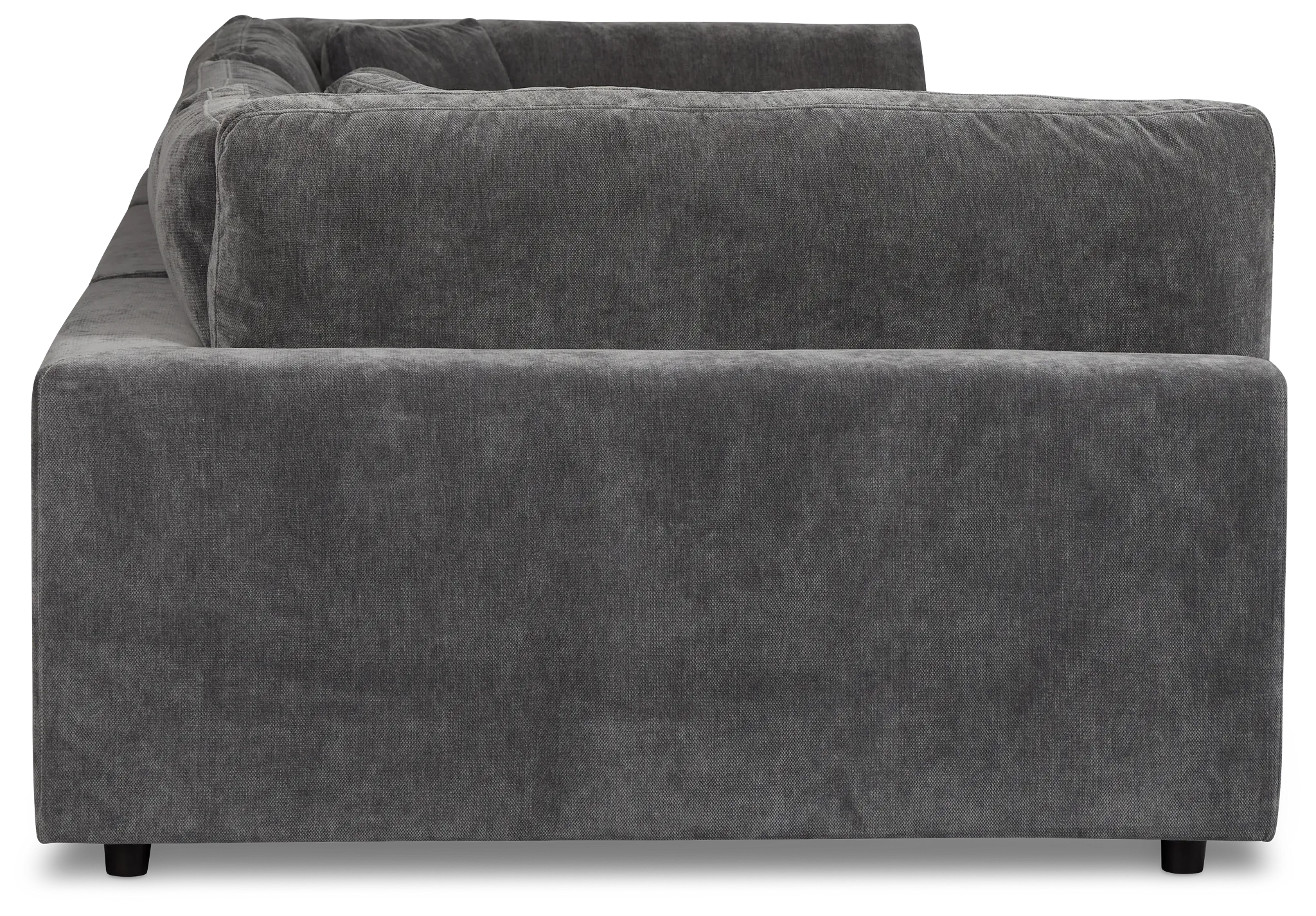 Lounge Dark Gray Fabric Double Chaise Sectional