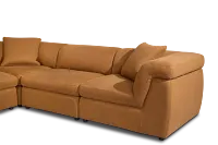 Aria Medium Brown Micro 5-piece Modular Sectional