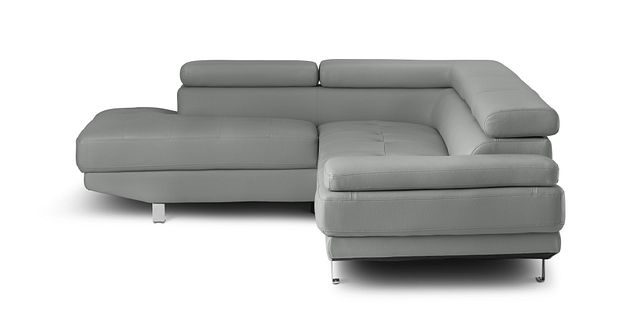 Zane Dark Gray Micro Left Chaise Sectional