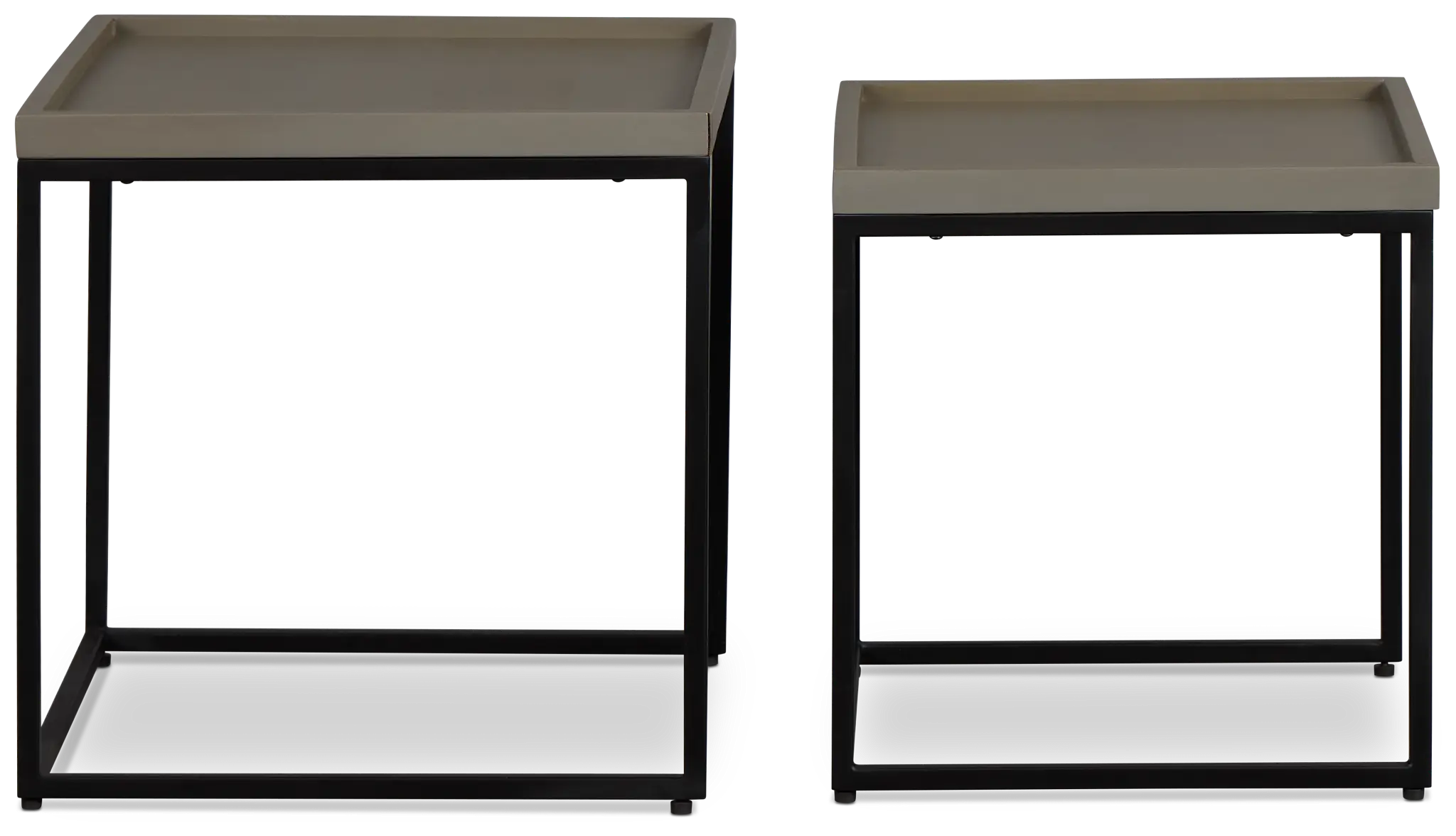 Blaine Gray Set Of 2 Nesting Tables Blaine Gray Set Of 2 Nesting Tables