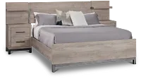 Evanston Gray Spread Bed W/ Two Nightstands