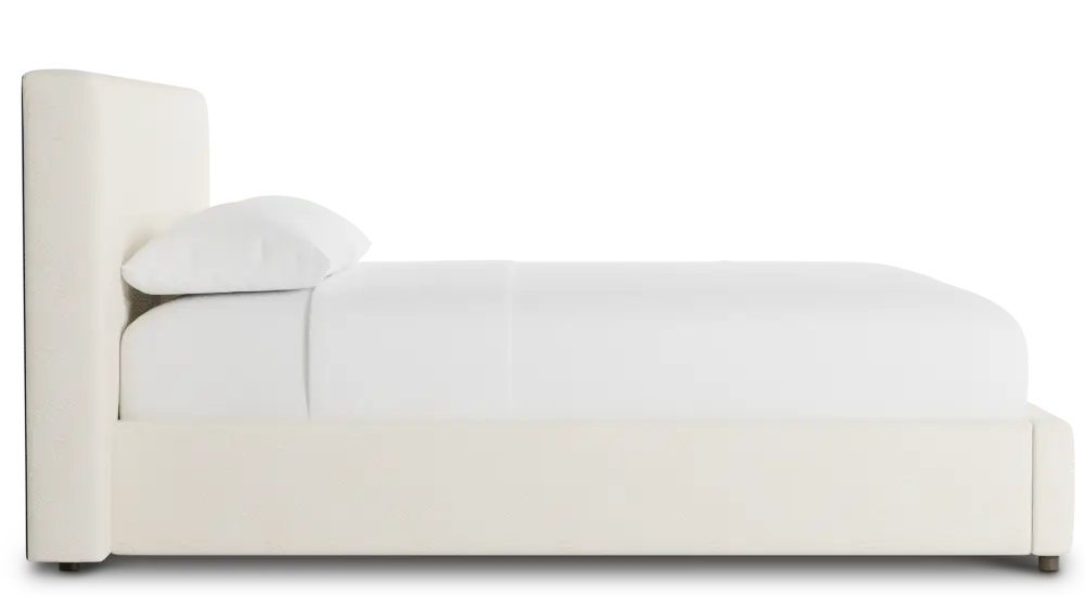 Grayton Gellar White 44" Upholstered Platform Bed Grayton Gellar White 44" Upholstered Platform Bed