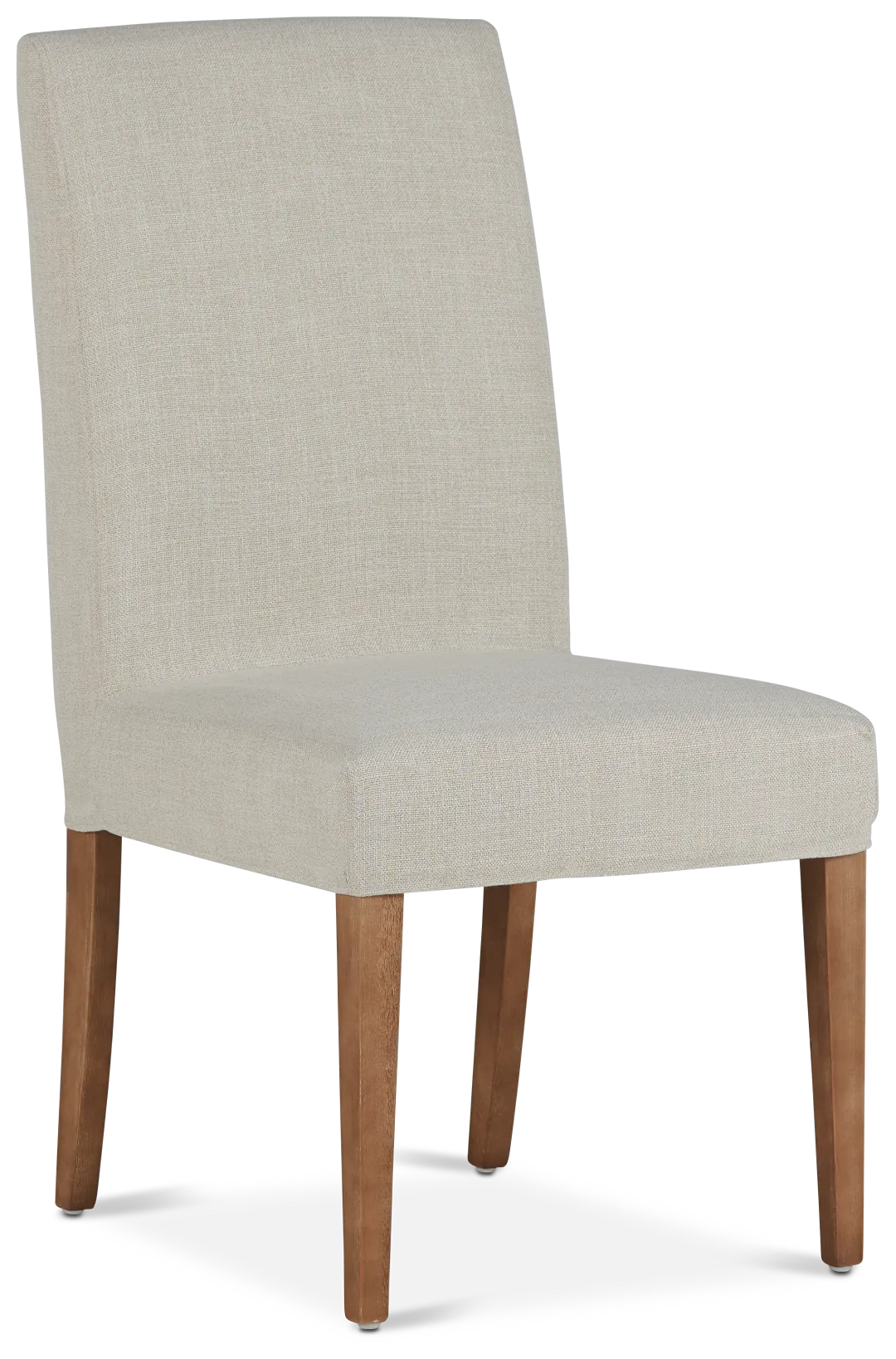 Harbor Light Beige Short Slipcover Chair With Light Tone Leg