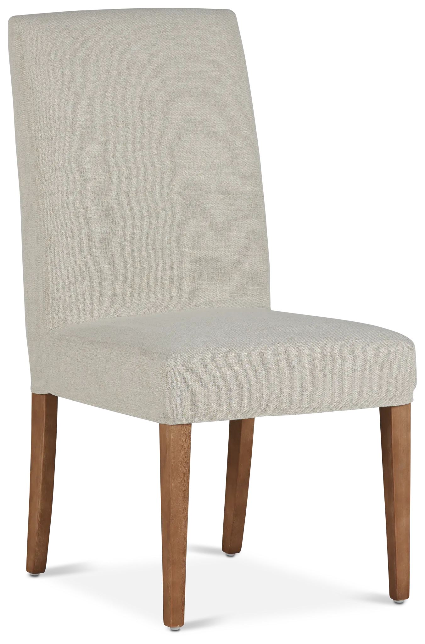 Harbor Light Beige Short Slipcover Chair With Light Tone Leg