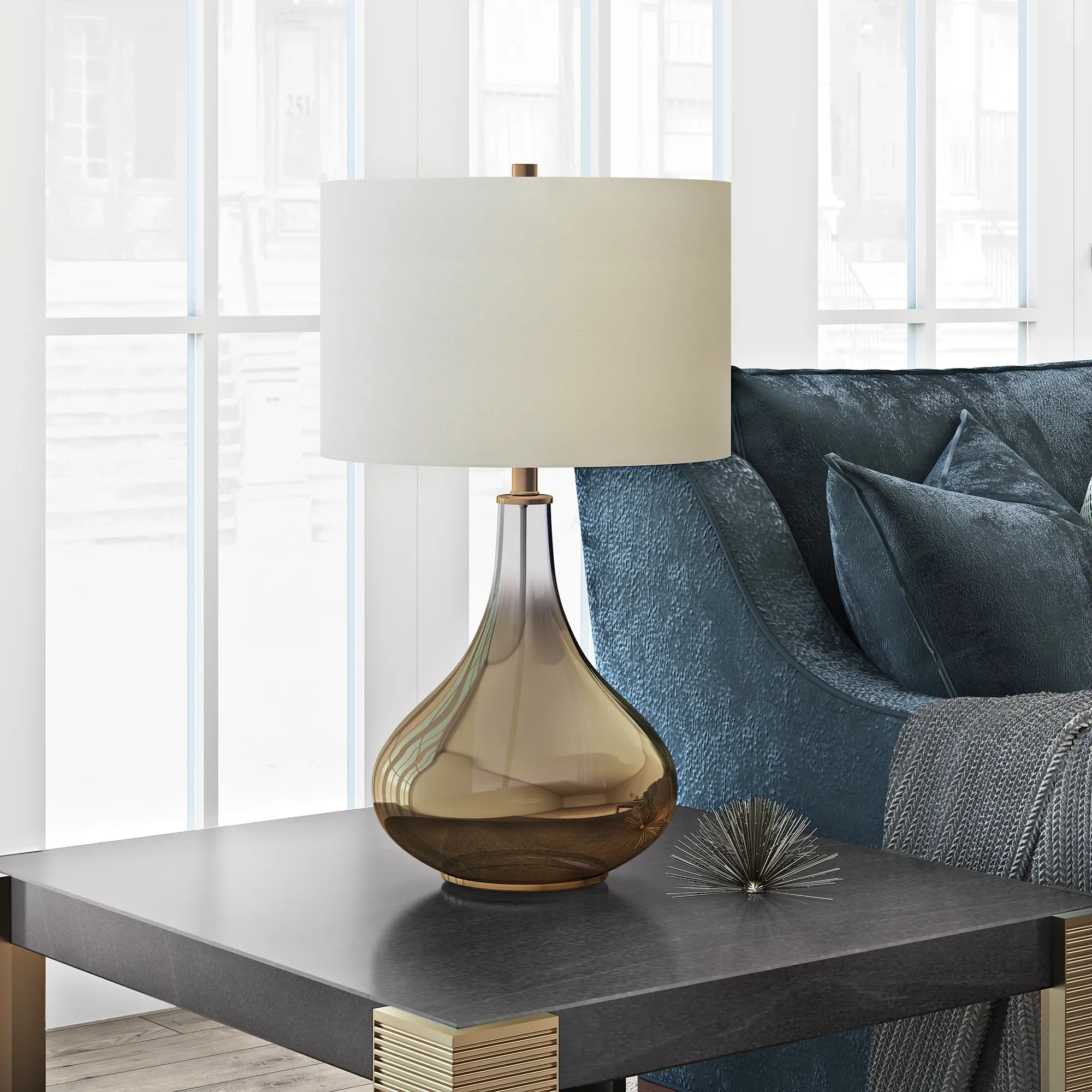 Isolde Brown Glass Table Lamp