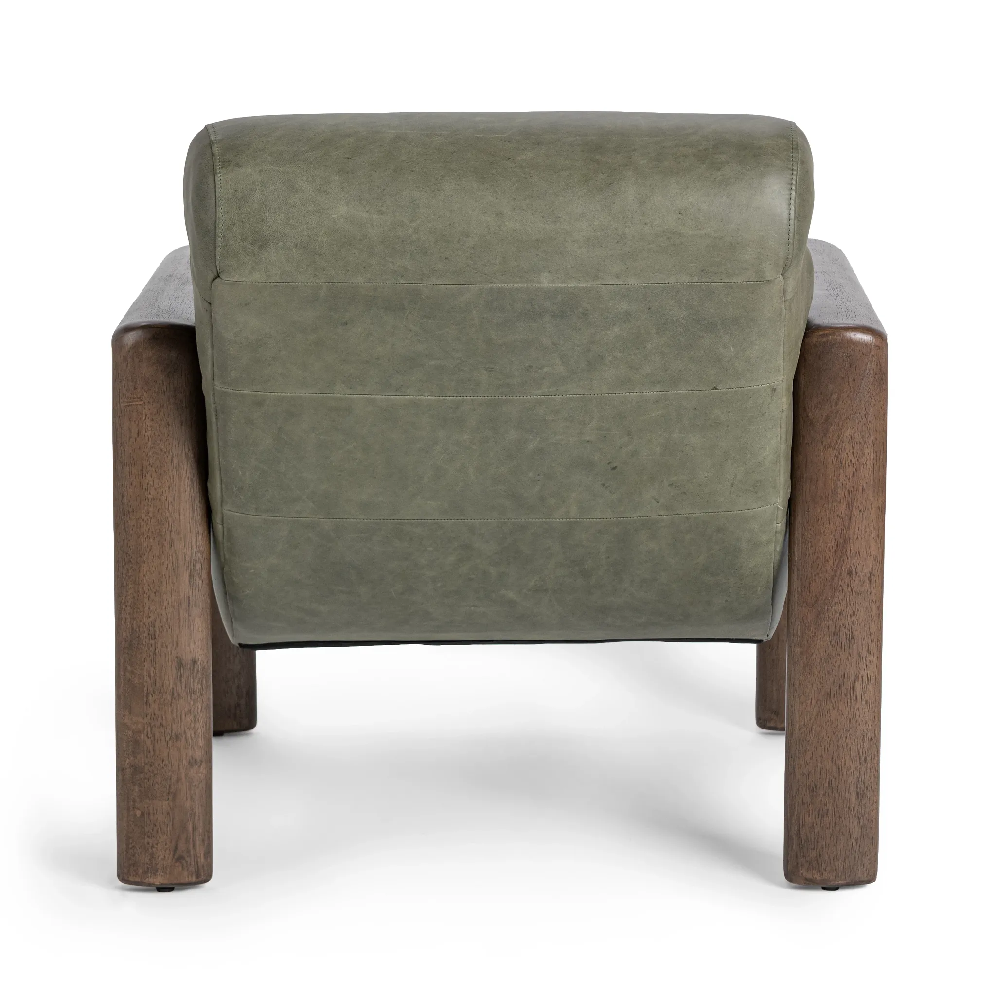 Royal Green Leather Accent Chair