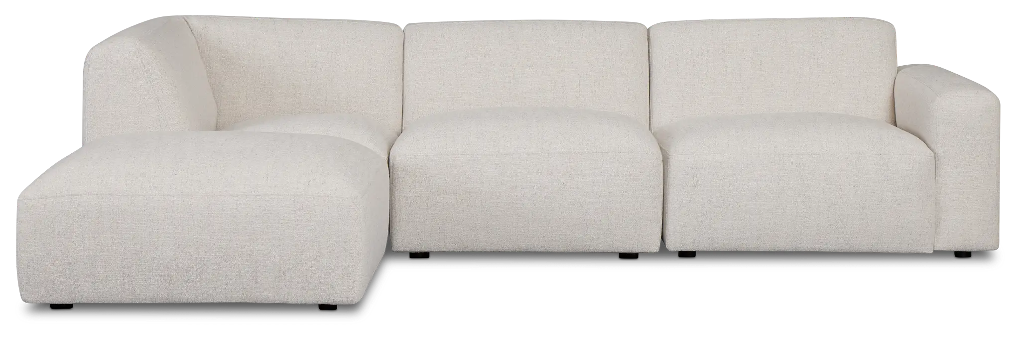 Baylor Light Beige Fabric 5-piece Left Facing Bumper Sectional Baylor Light Beige Fabric 5-piece Left Facing Bumper Sectional