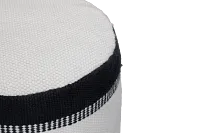 Max Black Round Accent Pouf