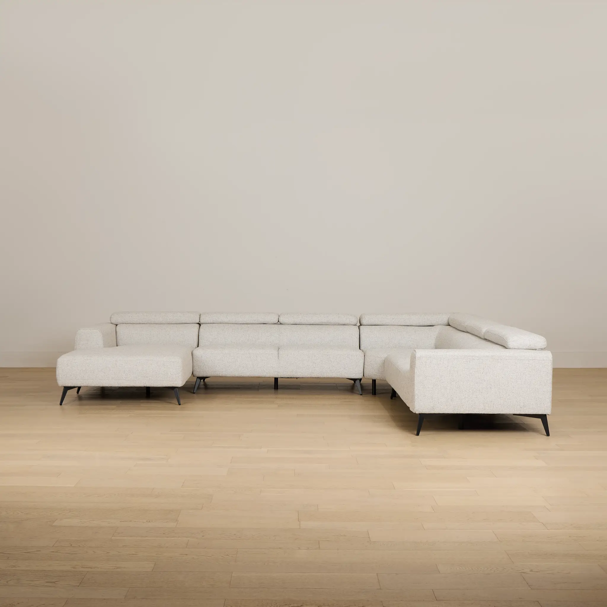 Alina Beige Fabric Medium Right Chaise Sectional Alina Beige Fabric Medium Right Chaise Sectional