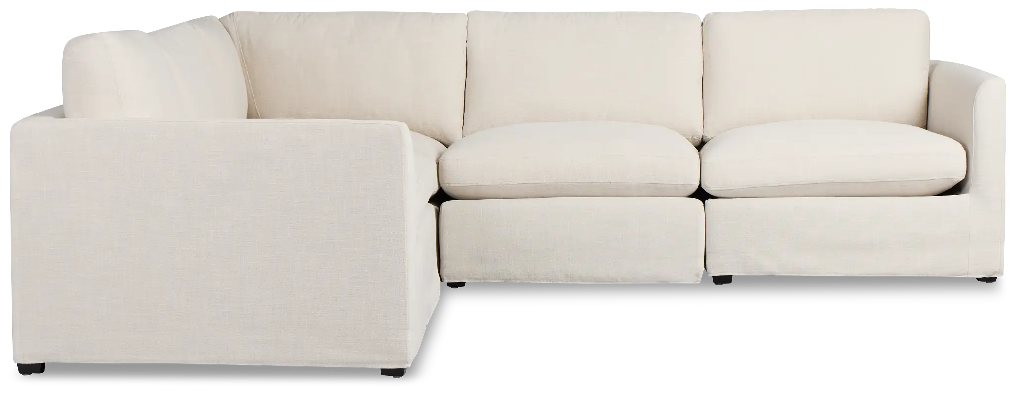Willow Light Beige Fabric Medium Two-arm Sectional Willow Light Beige Fabric Medium Two-arm Sectional