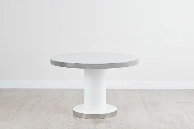 Miami White 47" Round Table