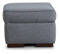 Austin Blue Fabric Ottoman