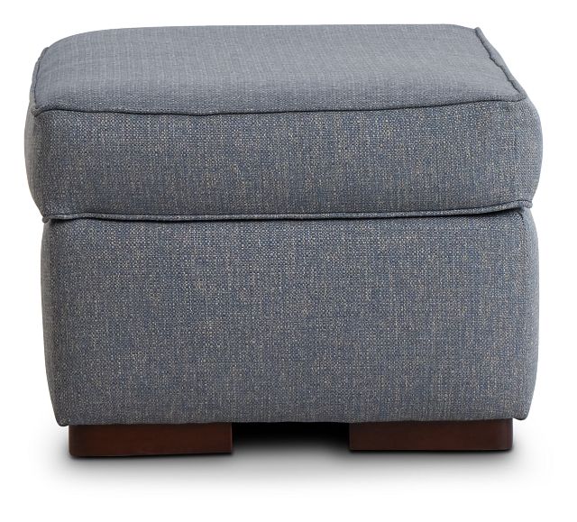 Austin Blue Fabric Ottoman