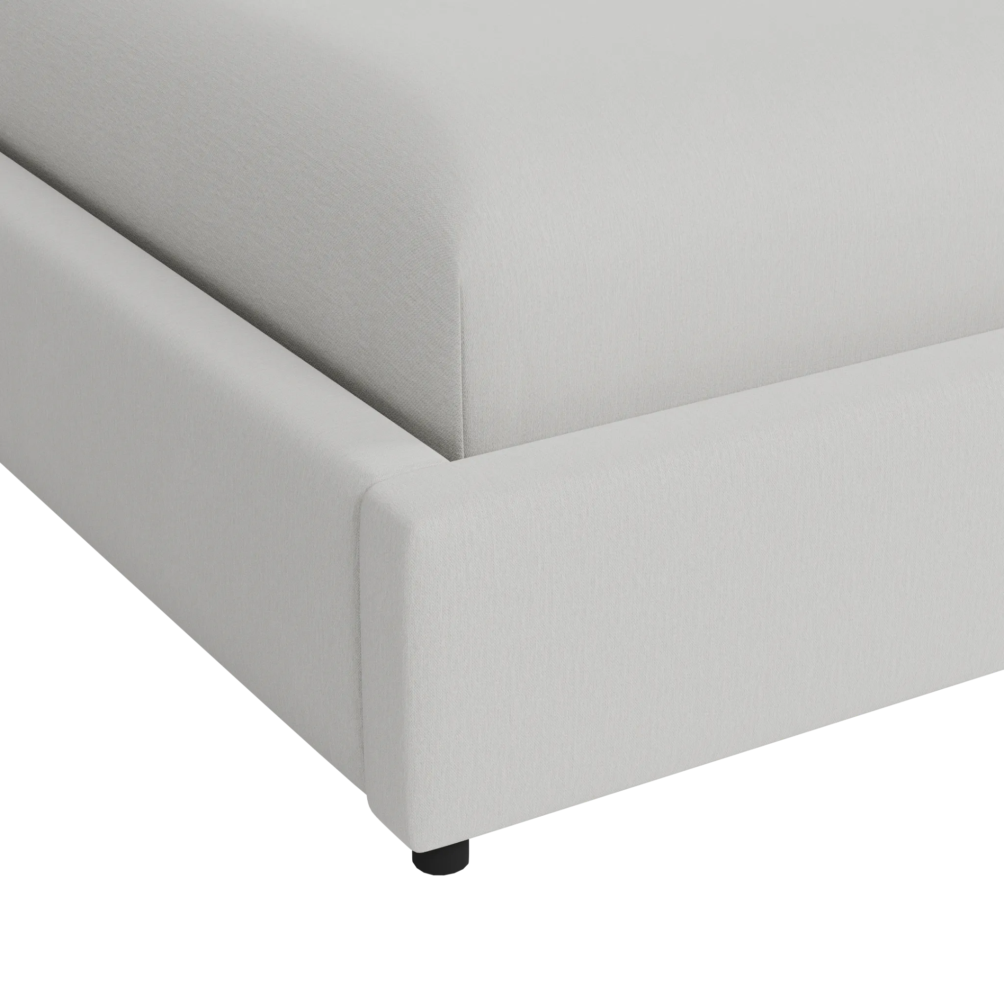 Grayton Delray Pewter 54" Upholstered Platform Bed