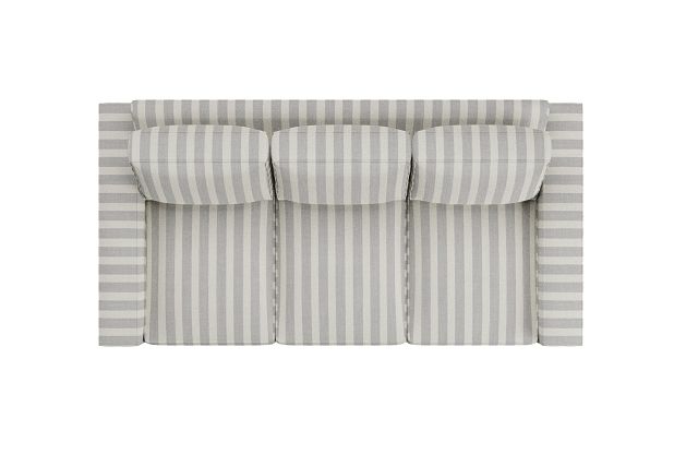 Edgewater Sea Lane Light Gray 84" Sofa W/ 3 Cushions