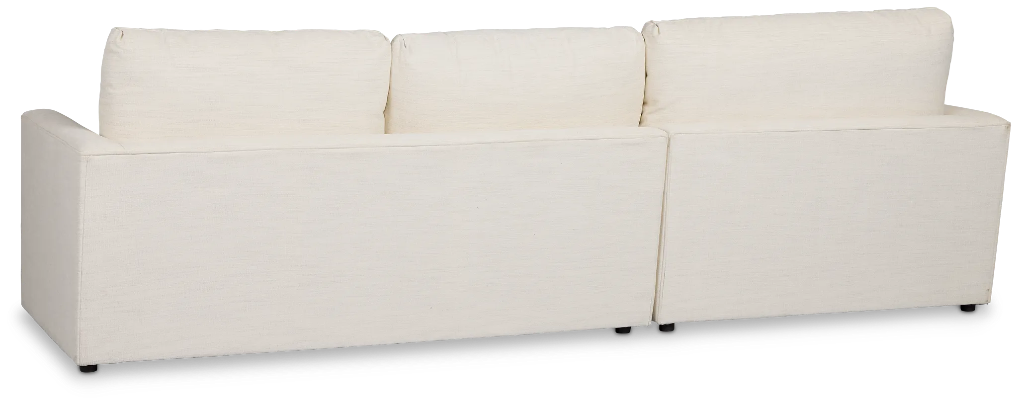 Noah Ivory Fabric Left Chaise Sectional