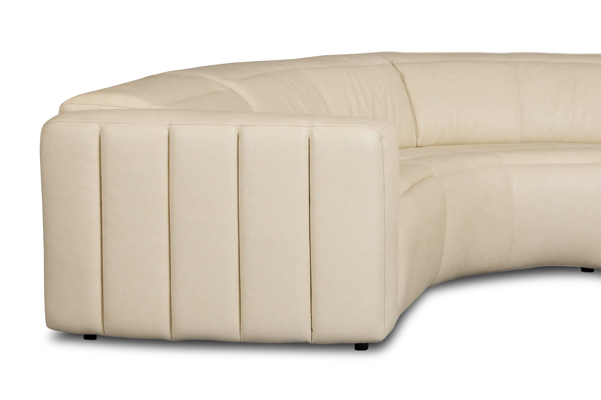 Jace Ivory Lthr/vinyl Small Right Chaise Power Reclining Sectional