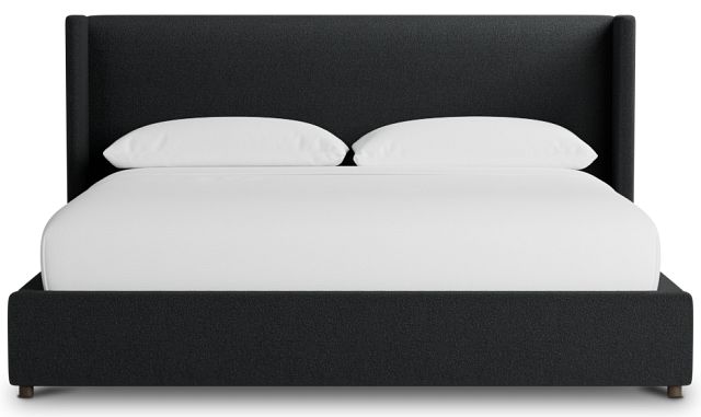 Captiva Elite Black 48" Upholstered Shelter Bed
