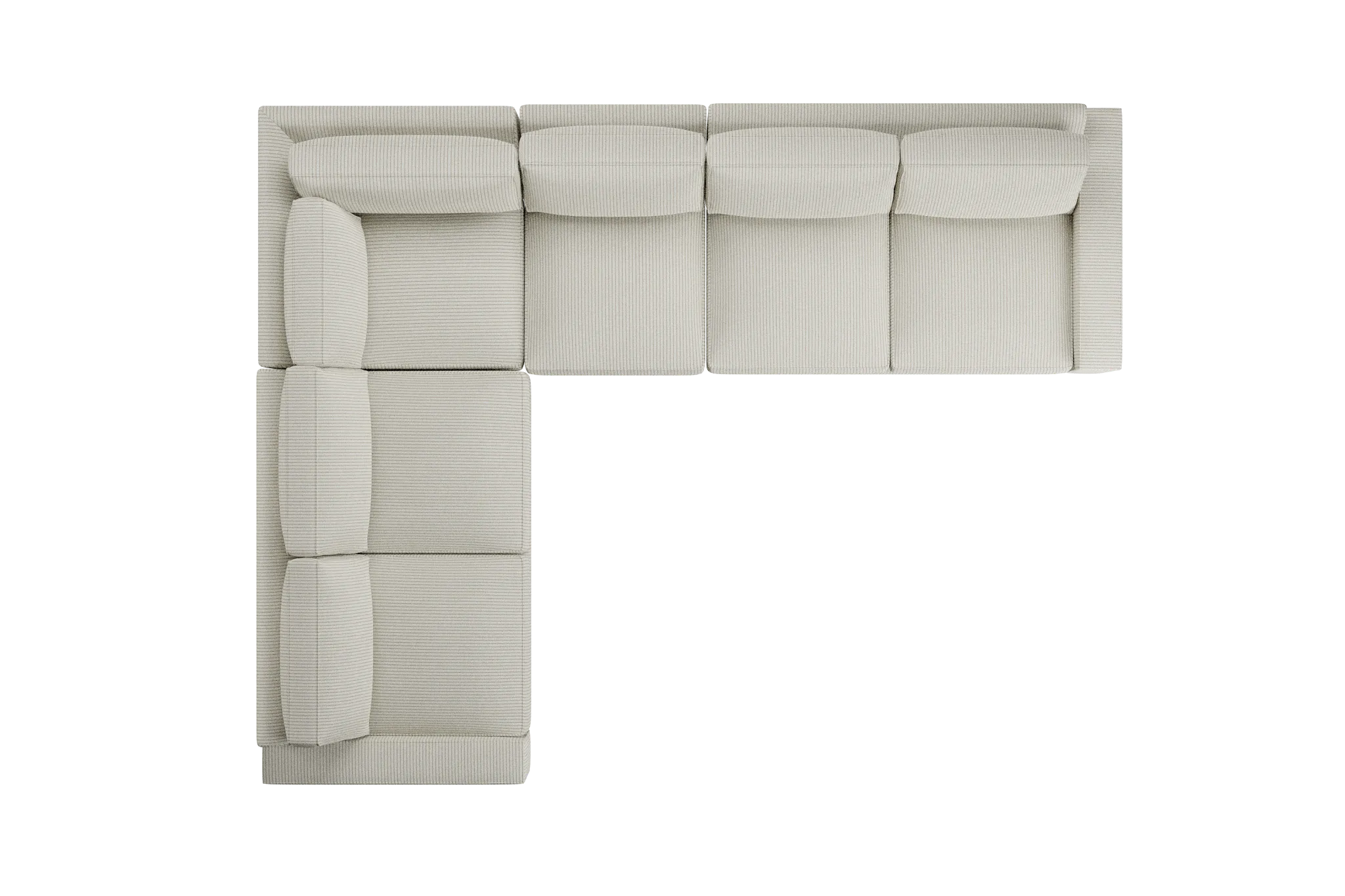 Edgewater Lucy Light Beige Medium Two-arm Sectional