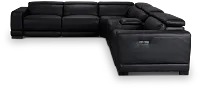 Lombardy Black Micro Medium Dual Power 2-arm Reclining Sectional