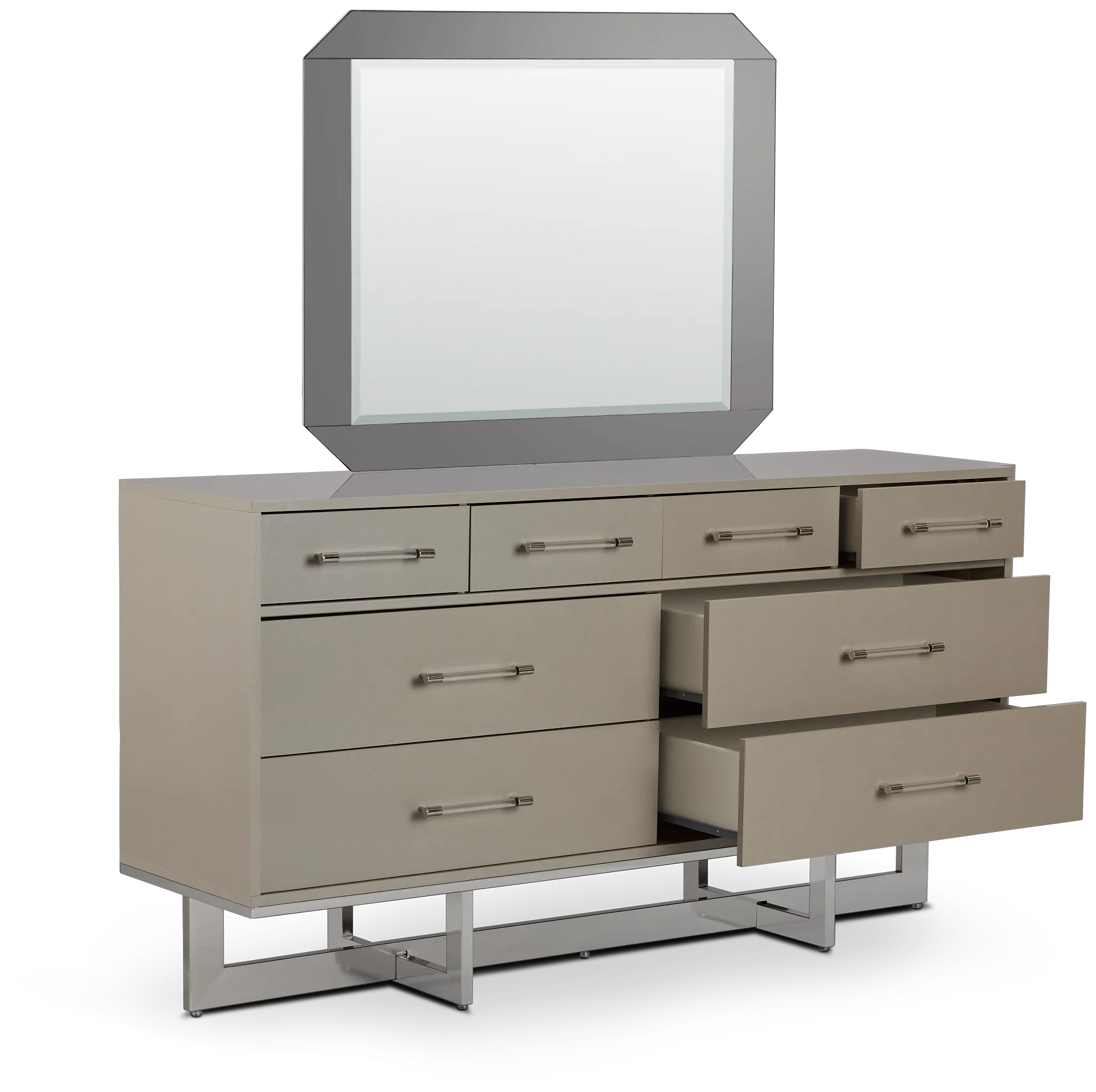 Cortina Champagne Dresser & Mirror