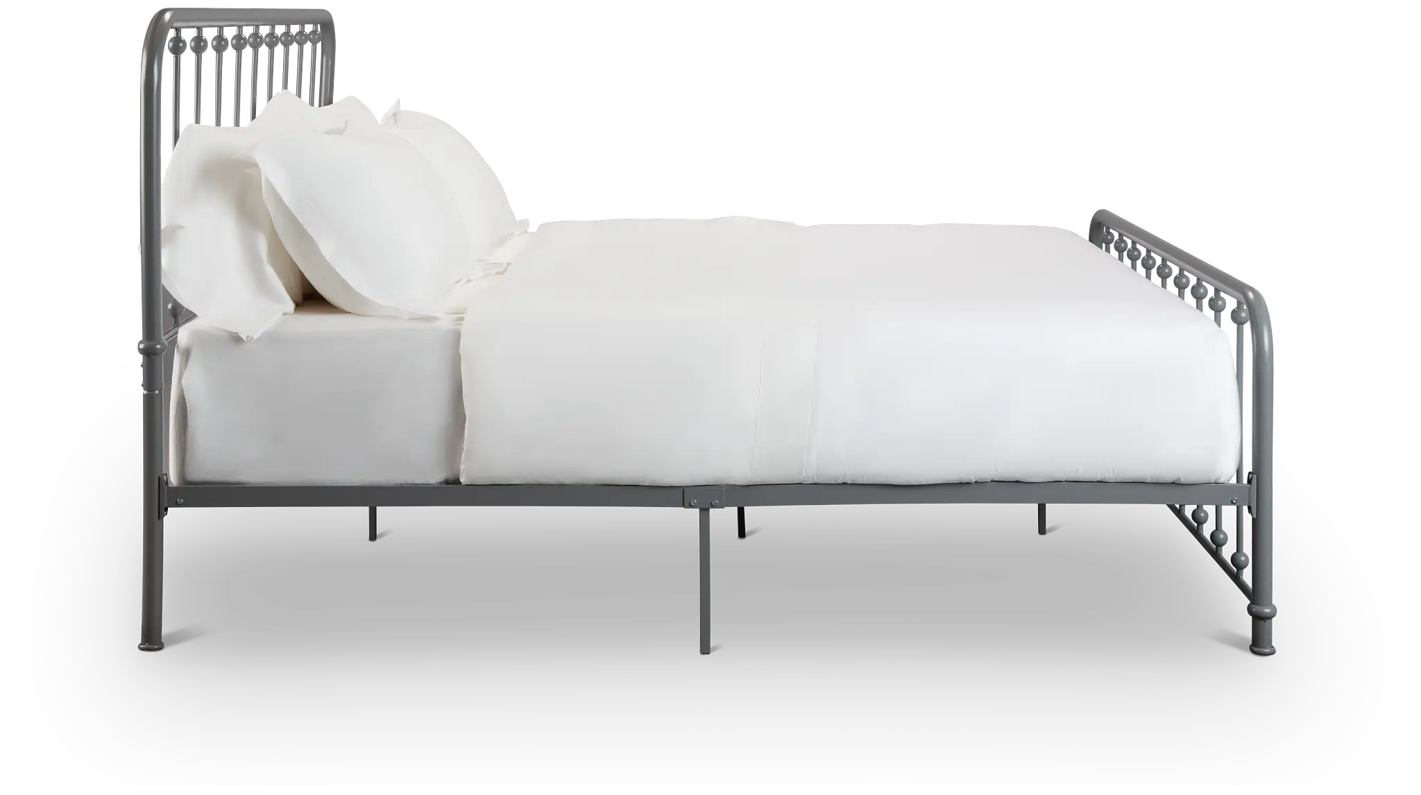 Rory Gray Metal Panel Bed Rory Gray Metal Panel Bed