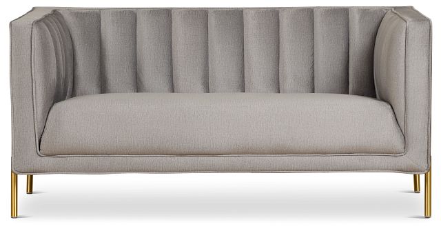 Bella Gray Velvet Loveseat