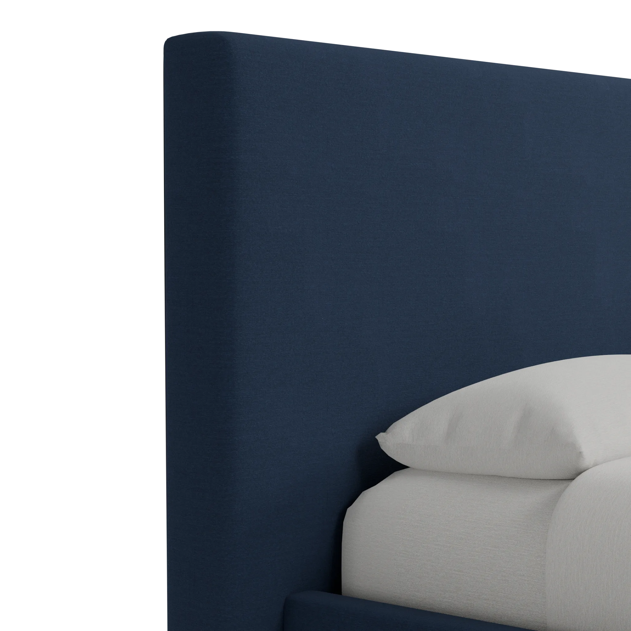 Grayton Peyton Dark Blue 54" Upholstered Platform Bed