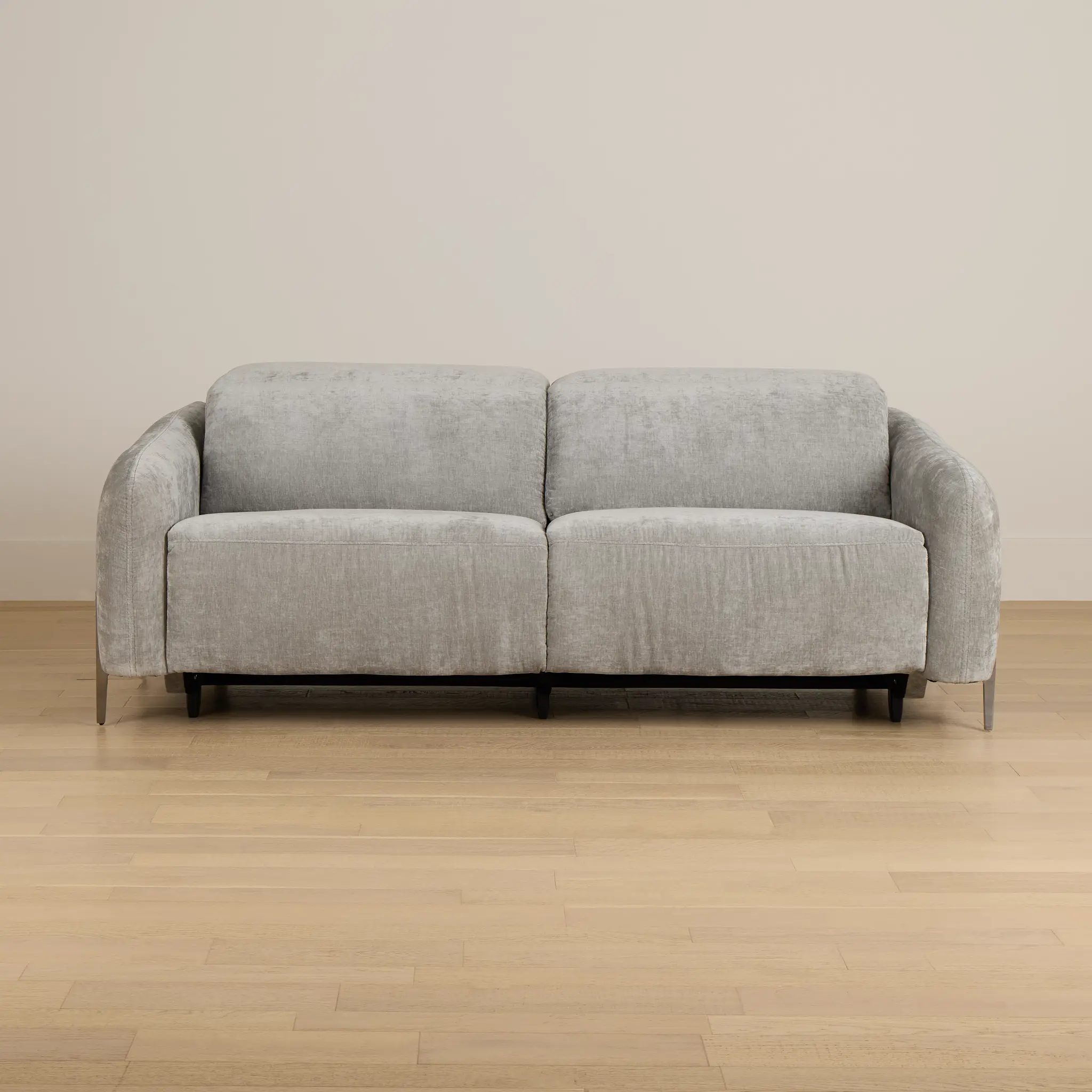 Zuri Gray Velvet Power Reclining Sofa W/ Power Headrest Zuri Gray Velvet Power Reclining Sofa W/ Power Headrest