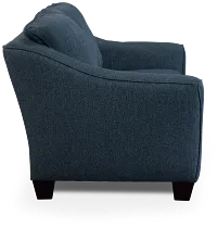 Avery Dark Blue Fabric Loveseat