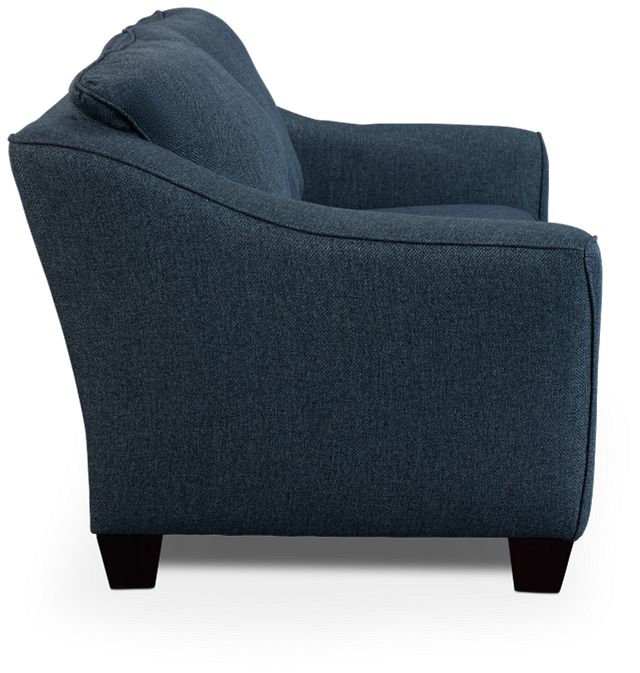 Avery Dark Blue Fabric Loveseat