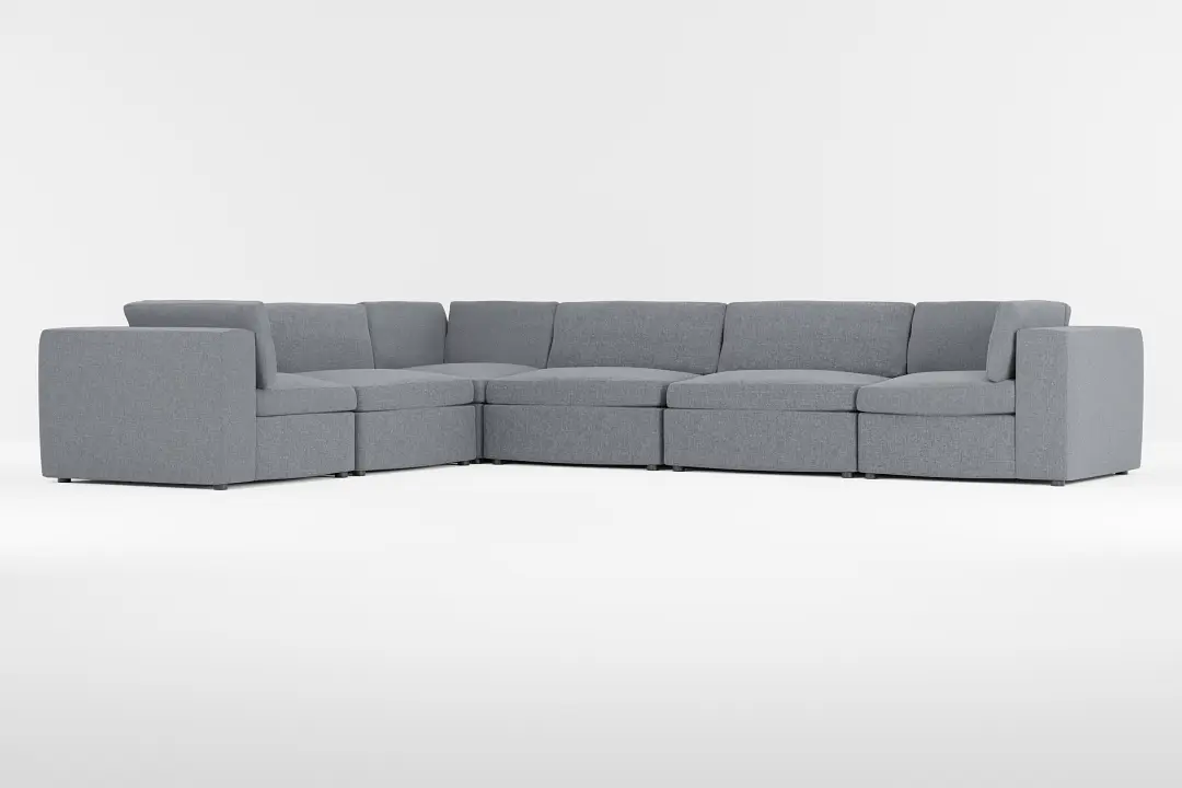 Destin Elevation Gray Fabric 6-piece Modular Sectional Destin Elevation Gray Fabric 6-piece Modular Sectional