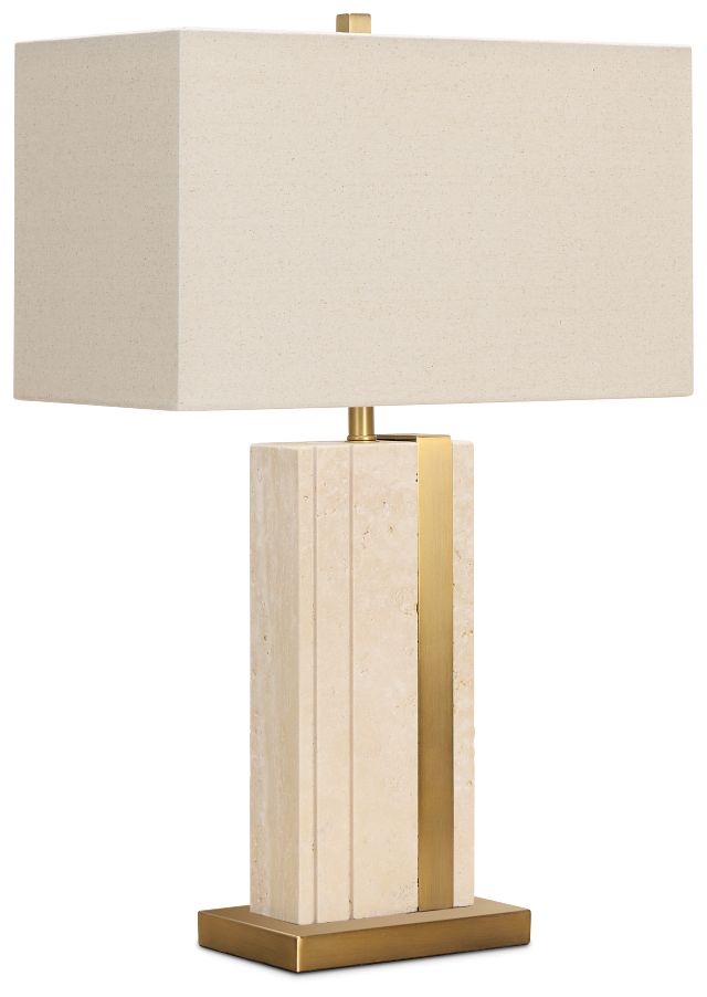 Walt White Stone Table Lamp