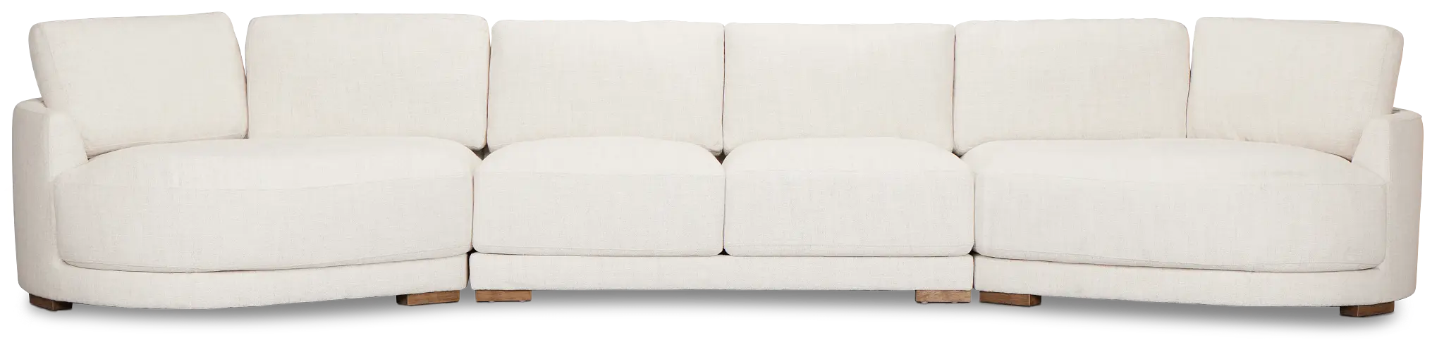 Maeve Light Beige Fabric Dual Cuddler Sectional Maeve Light Beige Fabric Dual Cuddler Sectional