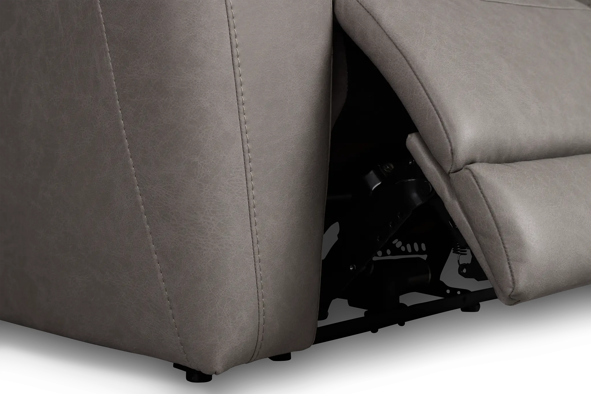 Colton Light Gray Micro Power Recliner With Power Headrest Colton Light Gray Micro Power Recliner With Power Headrest