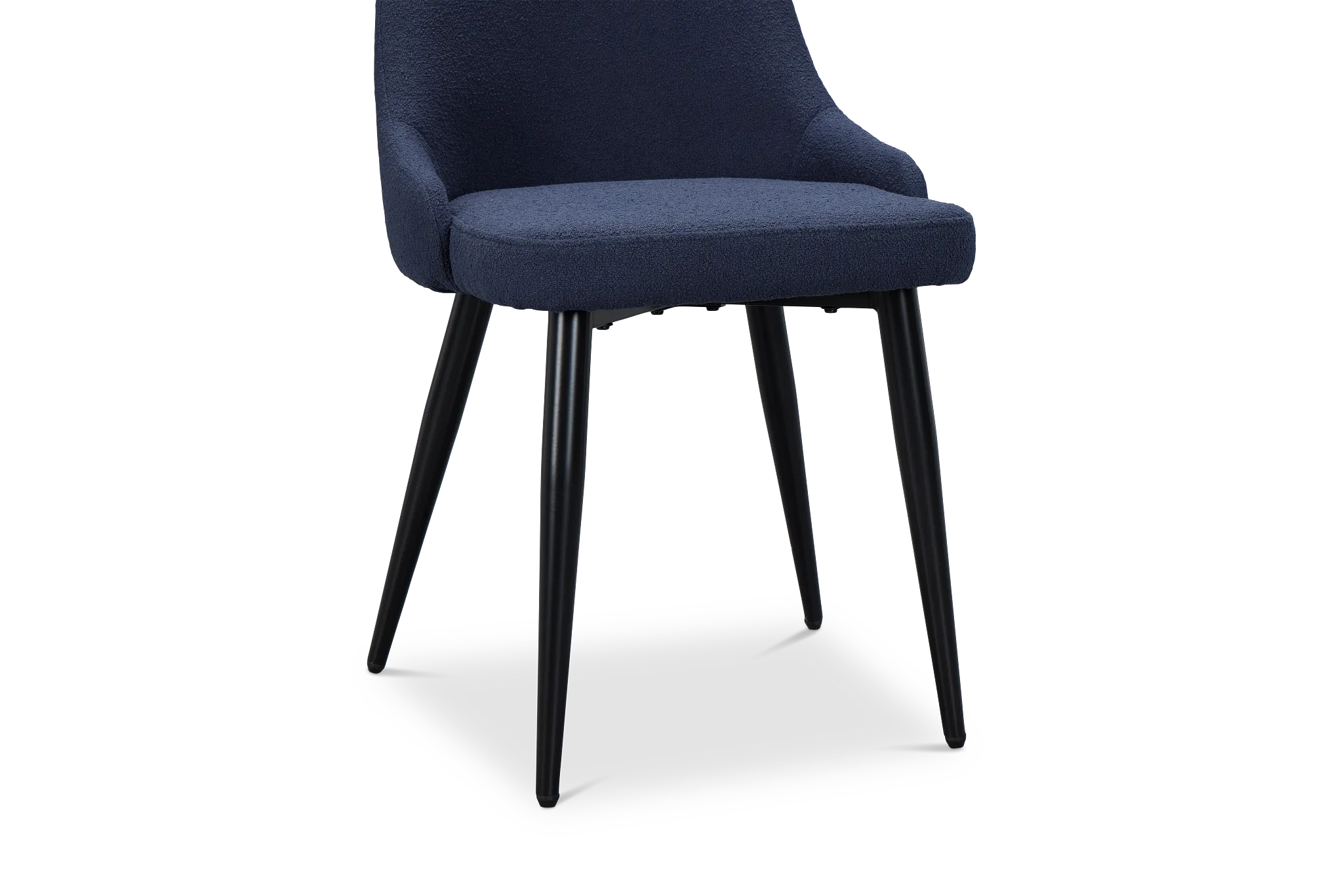 Andover Dark Blue Curved Upholstered Side Chair
