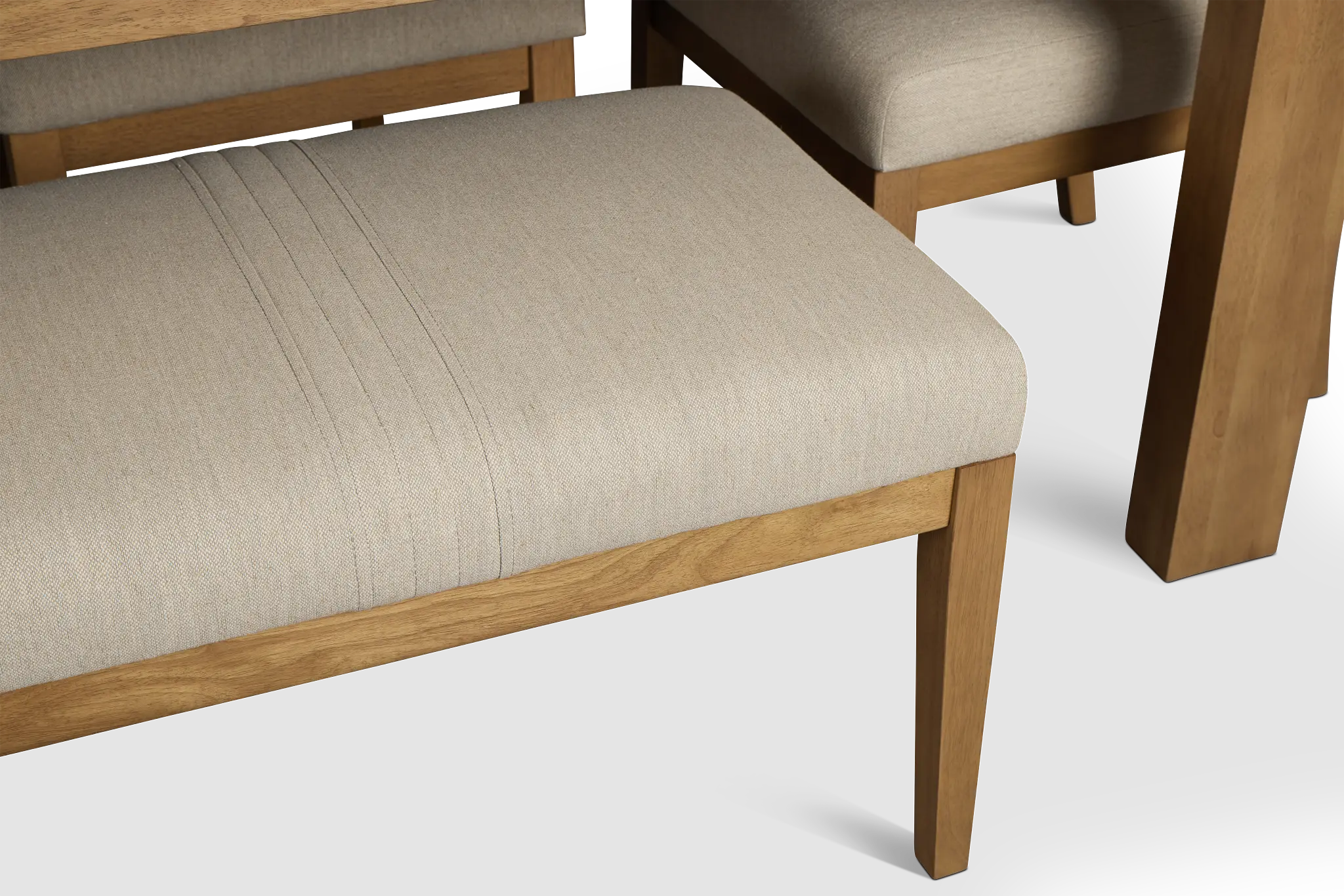 Tahoe Light Tone Rect Table With 4 Upholstered Side Chairs & Bench Tahoe Light Tone Rect Table With 4 Upholstered Side Chairs & Bench