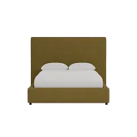 Grayton Elite Dark Green 54" Upholstered Platform Bed