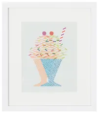 Sundae Multicolored Framed Wall Art