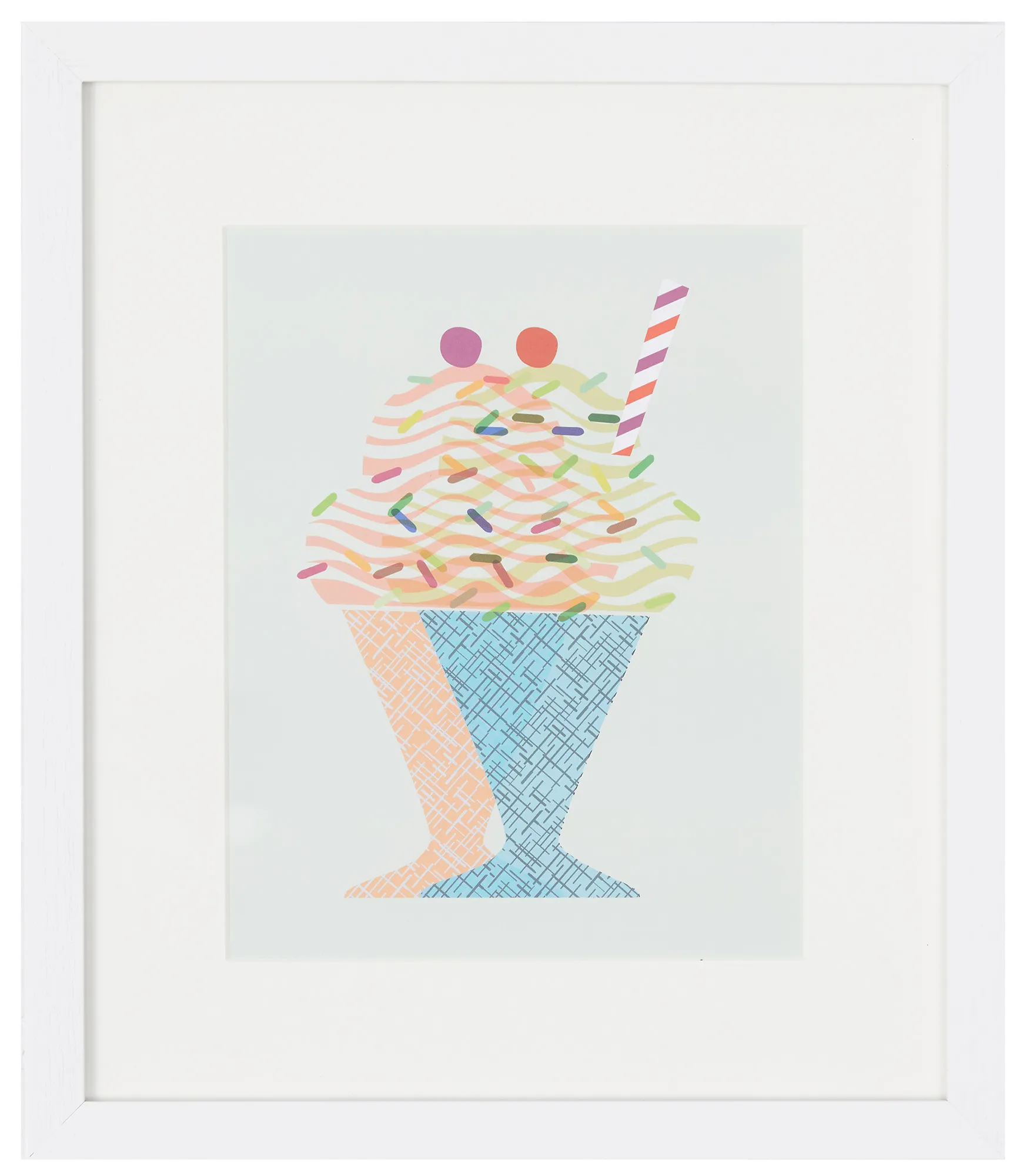 Sundae Multicolored Framed Wall Art