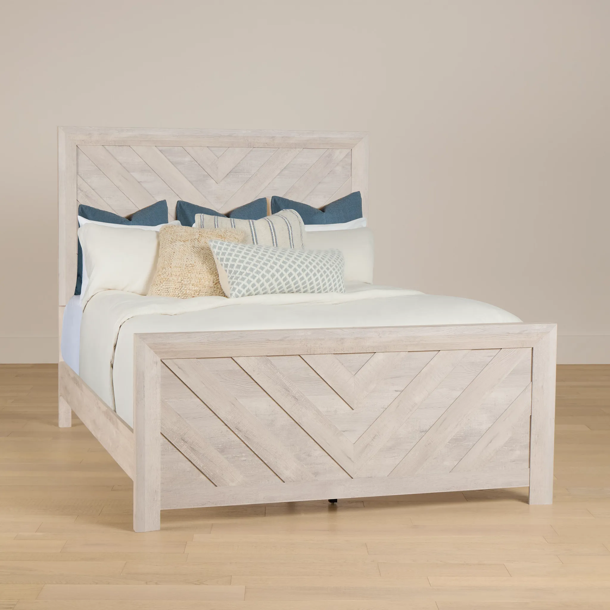 Delray White Panel Bed